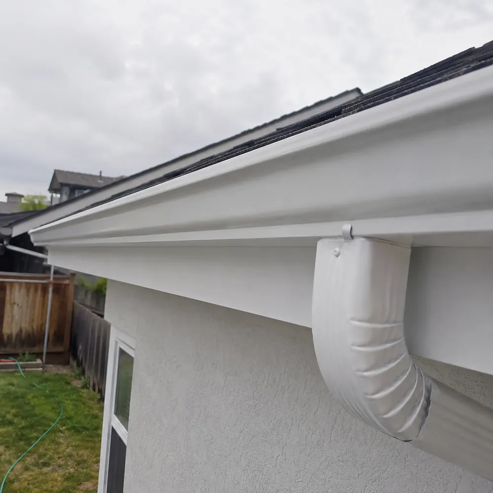 Gutter clear-out and brightening, after